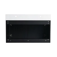 Modern Ergonomic Bathroom Vanity with Soft-Closing Doors and Durable Resin Sink