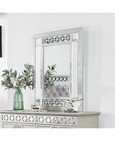 Streamdale Furniture Varian Mirror, Silver & Mirrored Finish