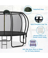 Streamdale Furniture Kids' Safety Trampoline with Basketball Board