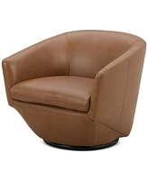 Hemky Leather Swivel Chair, Created for Macy's