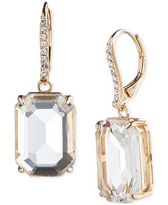 Lauren Ralph Gold-Tone Stone & Crystal Leverback Drop Earrings