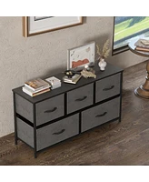 Streamdale Furniture Bedroom Storage Tower with 5 Fabric Drawers