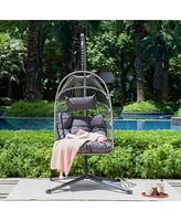 Premium Folding Egg Chair Rust-Resistant, Adjustable, Cozy, Decorative