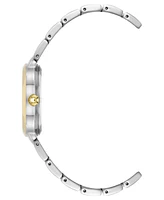 Anne Klein Women's Quartz Minimalist Oval Two-Tone Alloy Metal Bracelet Watch, 26mm