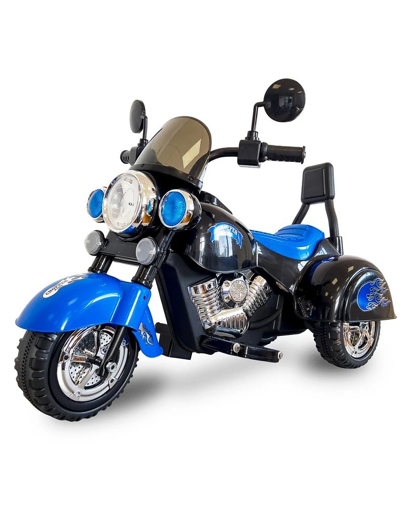 Simplie Fun Kids Ride-On Chopper Motorcycle with Led Headlights