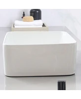 Streamdale Furniture Modern Ceramic Farmhouse Sink with Basket Strainer