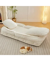 5-Position Adjustable Human Dog Bed, Sofa Couch, Space-Saving Design