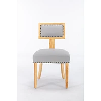 T-Back Riveted Dining Chair with Adjustable Mat (Set of 2)