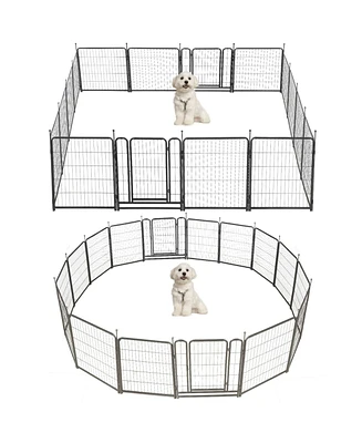 Simplie Fun 16-Panel Dog Playpen: 31.6" Height, 2 Doors, Outdoor/Indoor