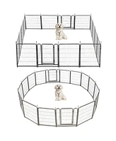 Streamdale Furniture 16-Panel Dog Playpen: 31.6" Height, 2 Doors, Outdoor/Indoor