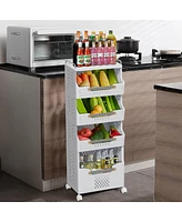 Streamdale Furniture 4-Tier Rolling Storage Cart: Kitchen, Bathroom, Laundry