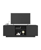 Streamdale Furniture Modern Tv Stand For TVs Up To 70", Black