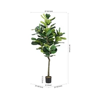 Safavieh Faux Fiddle Leaf Fig 50" Potted Tree