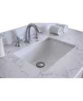 Streamdale Furniture Lightning Engineered Stone Vanity Top Side Backsplash