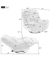 Streamdale Furniture Swivel power recliner with voice control and accessories for living spaces