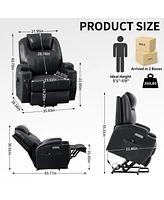 Streamdale Furniture 350lbs Power Lift Recliner with Massage & Heating