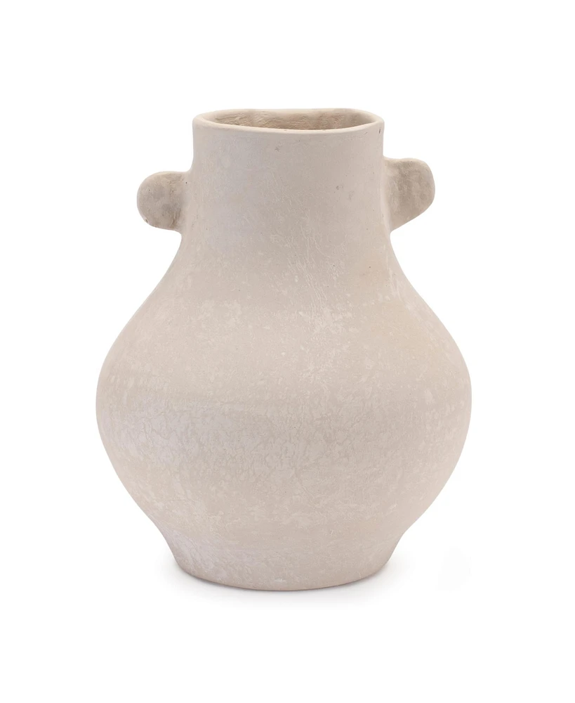 Slickblue Vase 8"D x 9.75"H Recycled Paper/Chalk Powder