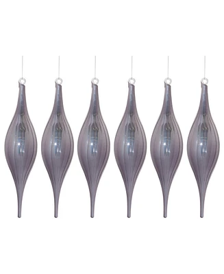 Slickblue Drop Ornament (Set of 6) 10.5"H Glass