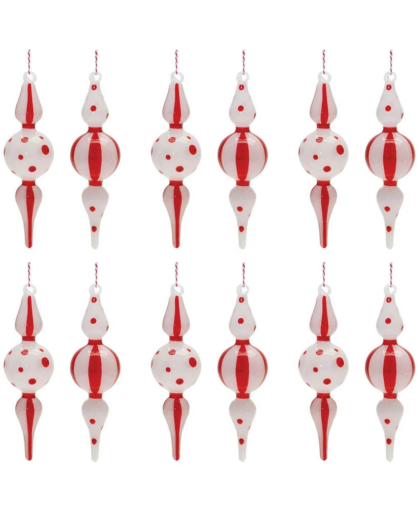 Slickblue Set of 12 Drop Ornaments for Elegant Holiday Decorating