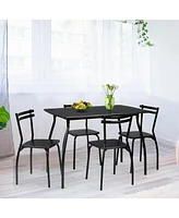 Sugift 5 Pieces Dining Table Set with 4 Chairs and Backrests