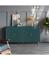 Streamdale Furniture Green Tv Stand with Storage & Adjustable Shelves