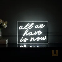 Jonathan Y All We Have Is Now Contemporary Glam Acrylic Box Usb Operated Led Neon Light Lamp