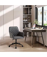 Vinsetto Microfiber Home Office Task Seat with 360 Swivel Wheels and Thick Padded Back