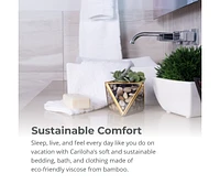 Cariloha Bath Towel | White |28"x54" | Turkish Cotton & Viscose Material Blend | Extra Smooth, Odor Resistant and Highly Absorbent