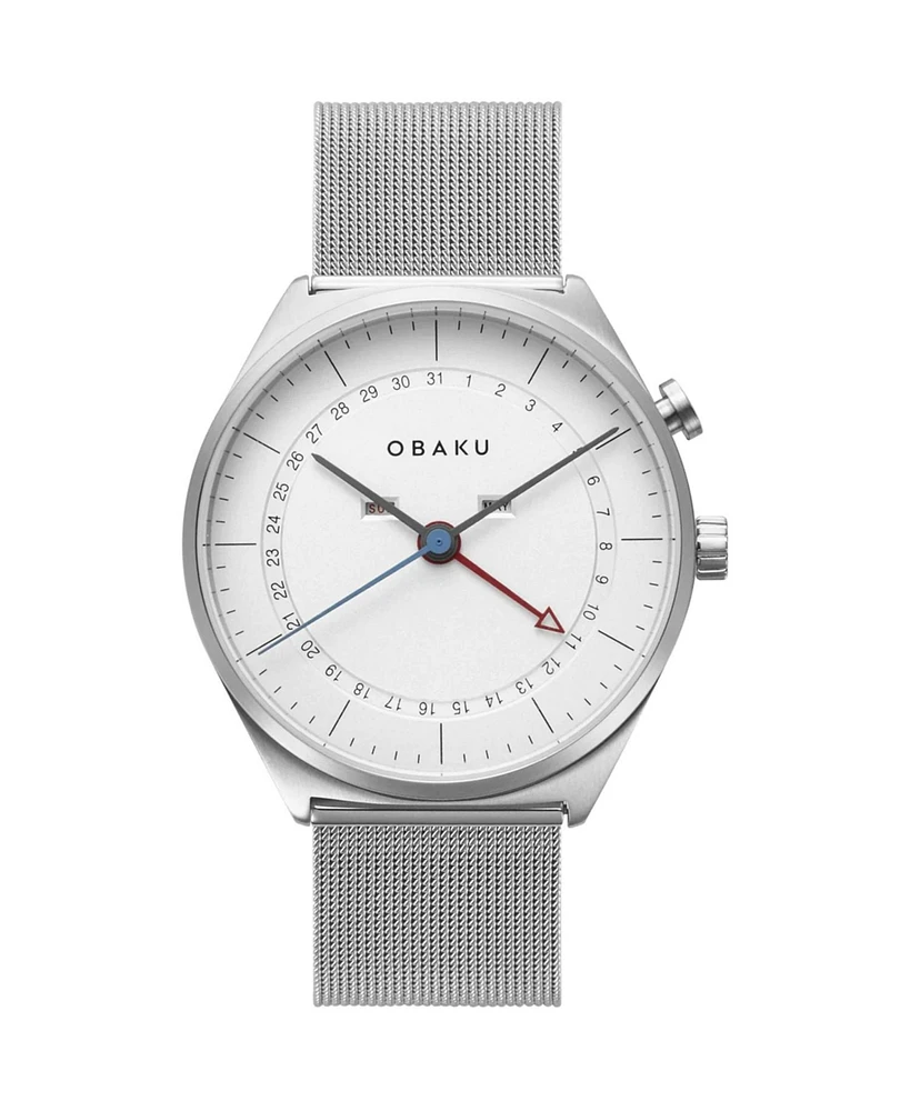 Obaku Men's Dato White Dial Watch - V242GMCIMC