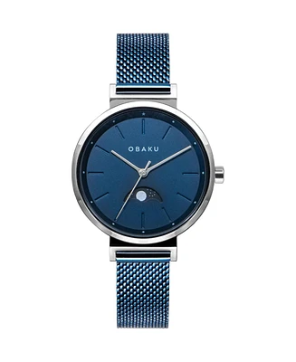 Obaku Women's Maane Blue Dial Watch - V243LMCLML