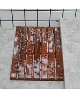 Simplie Fun Teak Wood Bathroom Anti-Slip Mat