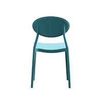 Contemporary Injection-Molded Plastic Outdoor Chairs in Vibrant Hues