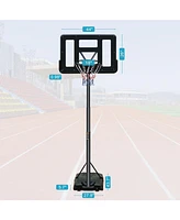 Streamdale Furniture Pro-Grade Basketball System Durable Steel Construction, Adjustable Height, Stable Base