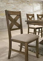 Streamdale Furniture Wood Fabric Upholstered Dining Chair Set of 2