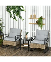 Streamdale Furniture 2-Person Rocking Porch Set Comfort and Style for Outdoor Relaxation