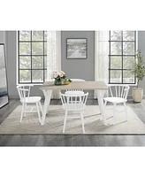 Alwynn 5-Piece Dining Set Stylish Table & Windsor Chairs