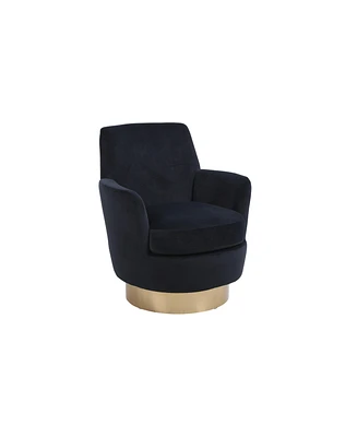 Simplie Fun Plush Velvet Swivel Accent Chair, 360° Adjustable, for Living Room, Bedroom