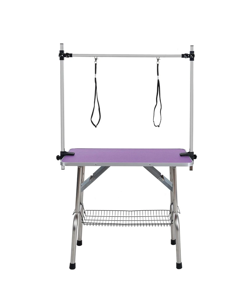 Safe and Stable Pet Grooming Table with Convenient Storage and Accessories