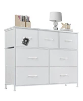 Streamdale Furniture 7 storage Spaces, assembled wardrobe lockers, bedroom furniture lockers, White