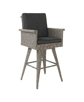 30" Water-Resistant Wicker Barstool