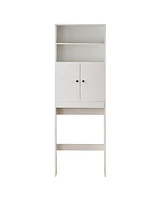 Farmhouse Over-Toilet Storage Cabinet with Barn Doors