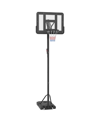 Soozier 7.7-10' Portable Basketball Hoop with 43" Shatterproof Backboard