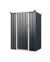 Skonyon 4 x 3 Ft Metal Outdoor Storage Shed with Lockable Door