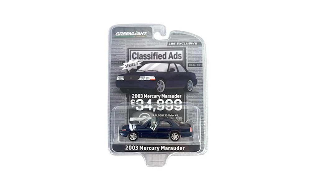 Greenlight Collectibles 1/64 Greenlight 2003 Mercury Marauder, Blue, Classified Ads Series