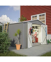 Simplie Fun excellent10x8 Multi-Purpose Storage Shed Galvanized Steel, Weather-Resistant, Versatile Use