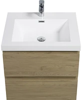 Streamdale Furniture 24" Floating Bathroom Vanity with Resin Sink and Soft-Close Drawers