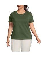 Lands' End Women's Plus Relaxed Supima Cotton Crew Neck T-Shirt