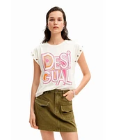 Desigual Women's Logo patch T-shirt