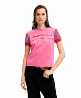 Desigual Women's Seamed logo T-shirt