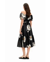 Desigual Women's Daisy ruffle midi dress